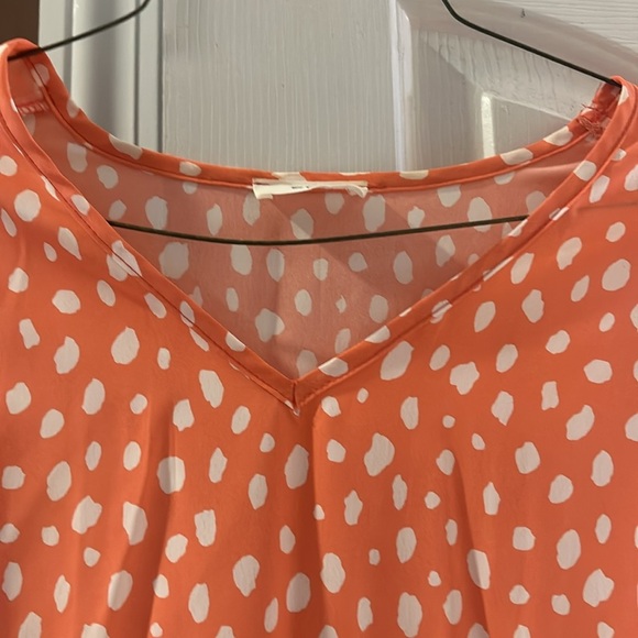 Orange Polka Dot Women's Top - Picture 4 of 4